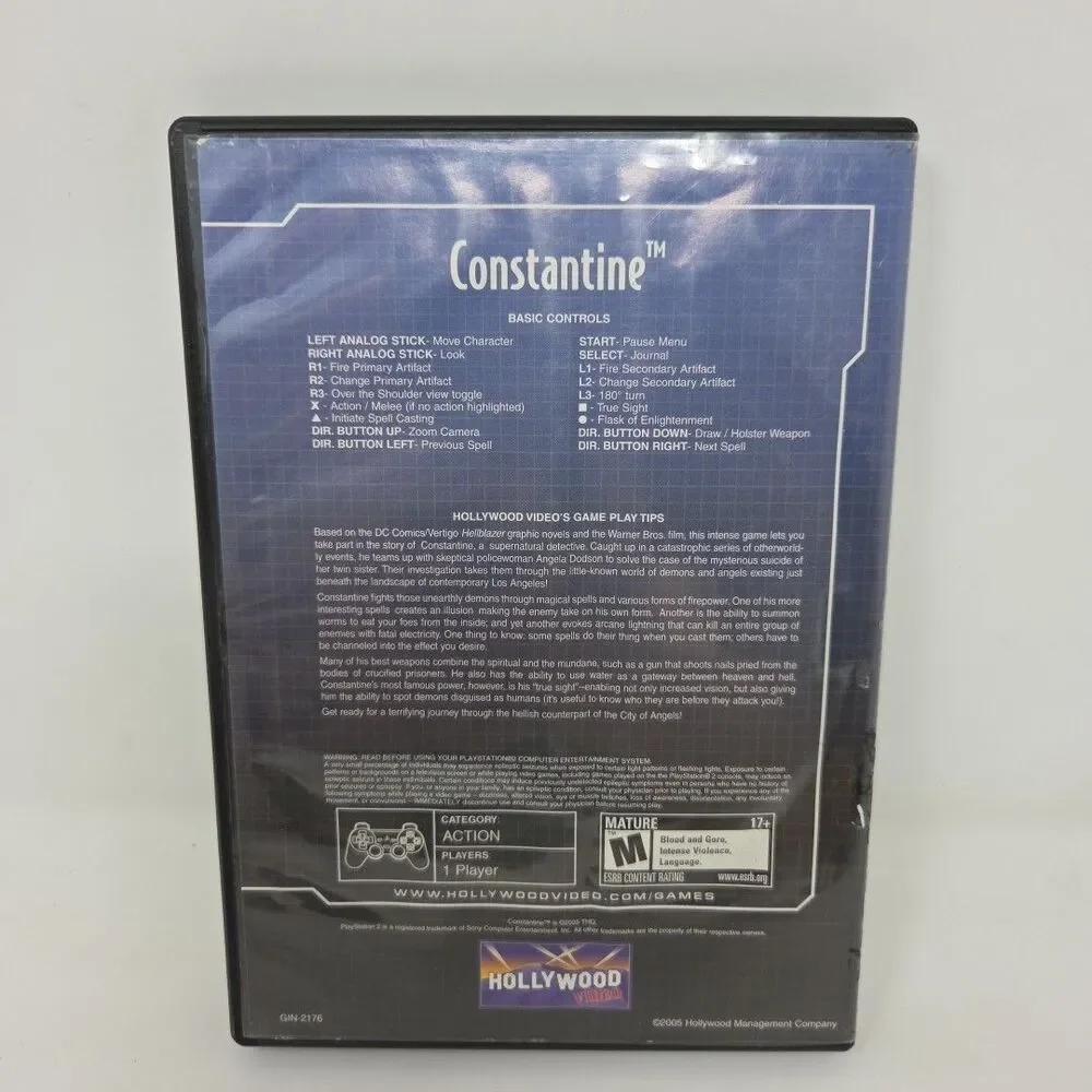 Constantine 2005 Sony PlayStation 2 PS2 No Manual